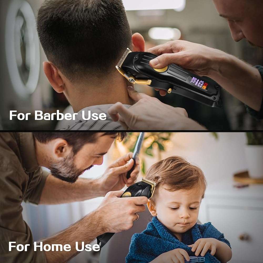 CIICII Mens Hair Clippers and Trimmers Set, Professional Cordless Barber Clippers for Hair Cutting Kit (Rechargeable USB Adjustable Beard & Hair Trimmer Haircut Kit) Clippers for Men DIY Home Salon - Image 6