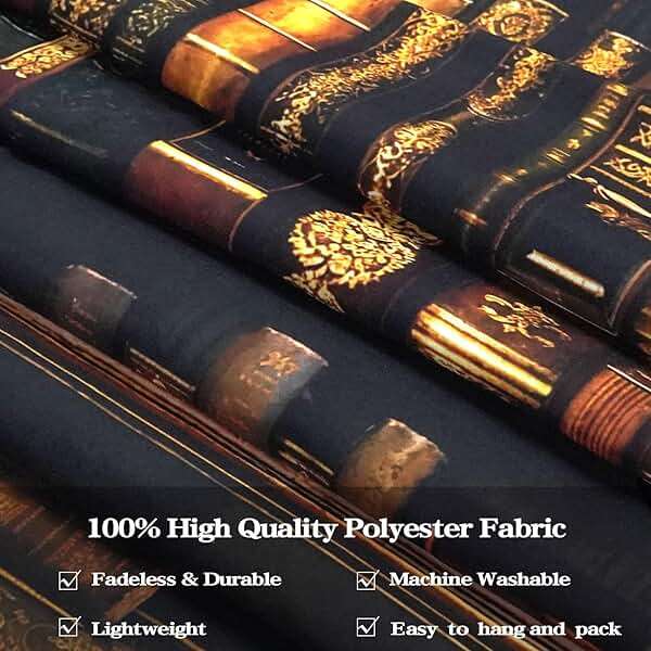 Accnicc Vintage Bookshelf Tapestry Medieval Art Book Tapestries Wall Hanging Gothic Dark Academia Retro Library Backdrop Tapestry for Bedroom Living Room Dorm Study Classroom 60 × 44 inch - Image 6