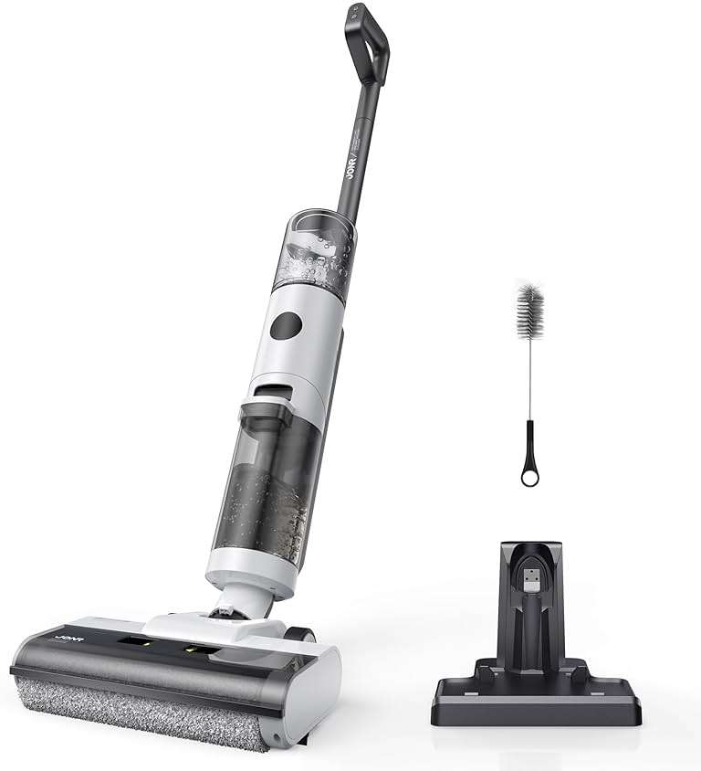 JONR ED12 Wet Dry Vacuum Cleaner,Cordless Floor Cleaning Suitable for Combination of Hard Floor Vacuum Cleaner and Mop,one click self-cleaning,0.1 inch Edge Cleaning,Easy to Clean Dust,Spills,Pet Hair - Image 1