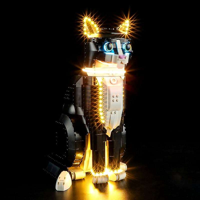 Mililier LED Light Kit for Lego 21349 Ideas Tuxedo Cat Set, Compatible with Lego 21349 Building Blocks Model(Not Include Blocks Set) - Image 1
