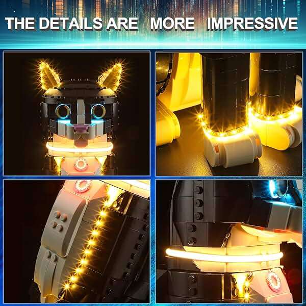Mililier LED Light Kit for Lego 21349 Ideas Tuxedo Cat Set, Compatible with Lego 21349 Building Blocks Model(Not Include Blocks Set) - Image 6