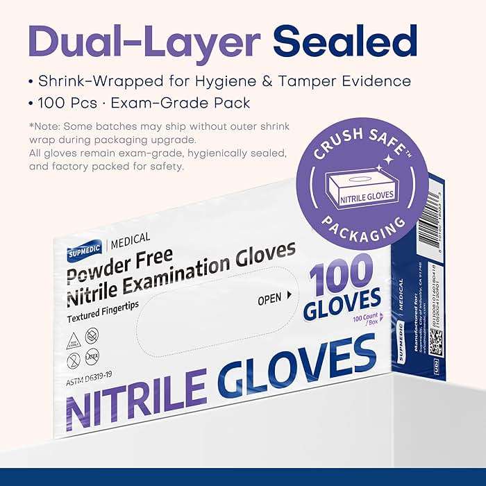Supmedic Medical Soft Max™ Nitrile Disposable Gloves, 100 Ct Latex-Free Powder-Free Food Safe Cooking Cleaning Lab Exam Glove - Image 5