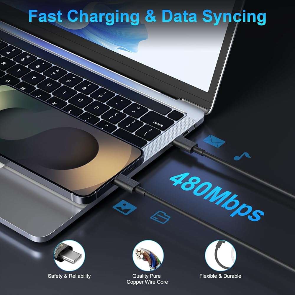 45W 2Pack Super Fast Charger USB C Dual Port Android Phone Charger Type C Fast Charging Block with 10FT Type-C Charger Cord for Samsung Galaxy S26 Ultra/S26/S26+/S25/S24/S23/S22/S21+/iPhone 17/16/15 - Image 7