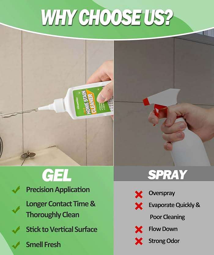 GleamGlee Home Remover Gel, Powerful Washing Machine Gasket Cleaner, Heavy Duty Cleaning Solution for Washing Machine, Refrigerator Strips, Bathroom Grout, Tiles, Sink, Shower - 5 Fl.Oz - Image 4