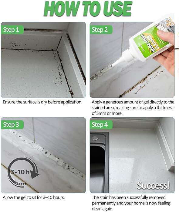 GleamGlee Home Remover Gel, Powerful Washing Machine Gasket Cleaner, Heavy Duty Cleaning Solution for Washing Machine, Refrigerator Strips, Bathroom Grout, Tiles, Sink, Shower - 5 Fl.Oz - Image 5