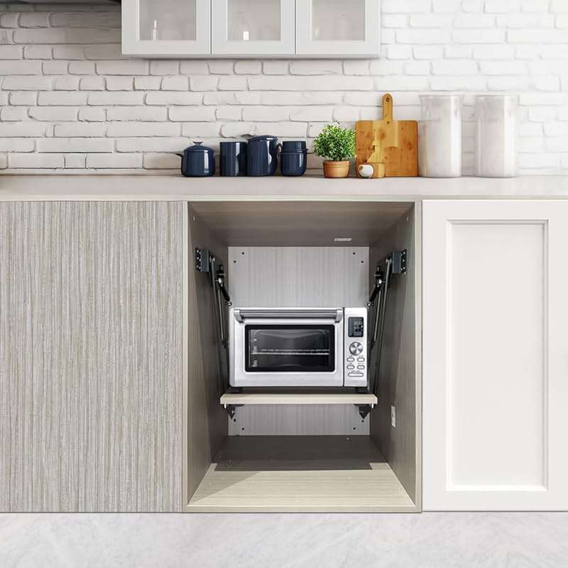 Mixer Lift for Cabinet，Appliance Lift for cabinet-Soft Close Heavy Duty Kitchen Appliance storage lifting system，with Locking Mechanism，Max load 50lb. - Image 4