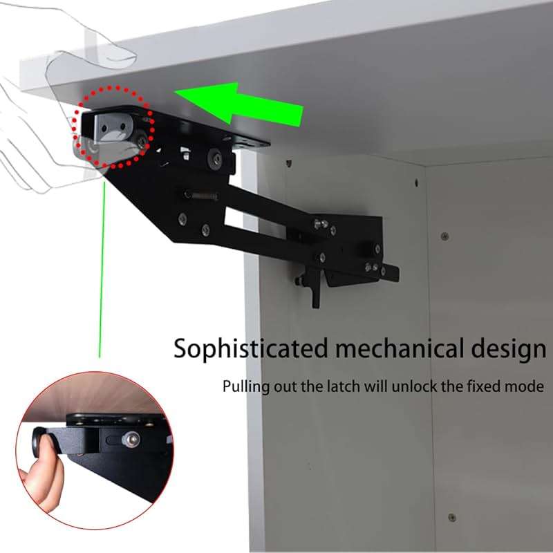 Mixer Lift for Cabinet，Appliance Lift for cabinet-Soft Close Heavy Duty Kitchen Appliance storage lifting system，with Locking Mechanism，Max load 50lb. - Image 5
