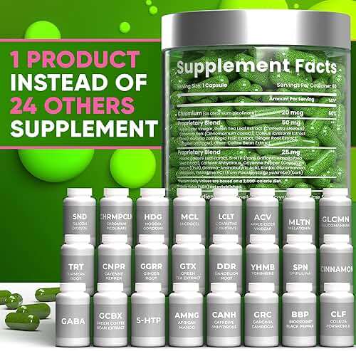 BIOTEQUELAB Weight Loss Diet Capsules, Natural Appetite Suppressant, Day & Night Fat Burner for Women & Men with Apple Cider, Green Coffee Bean Extract, Metabolism Booster Supplement - 60 Pills - Image 5
