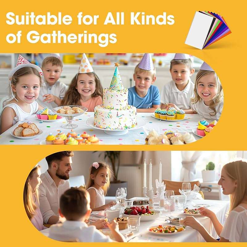 Niuara White Plastic Table Cover Roll - 54IN x 100FT, Table Cloth for Rectangle Table with Slide Cutter, Plastic Table Cloth Disposable with Cut-to-Size Design for Weddings, Banquets, Parties - Image 8