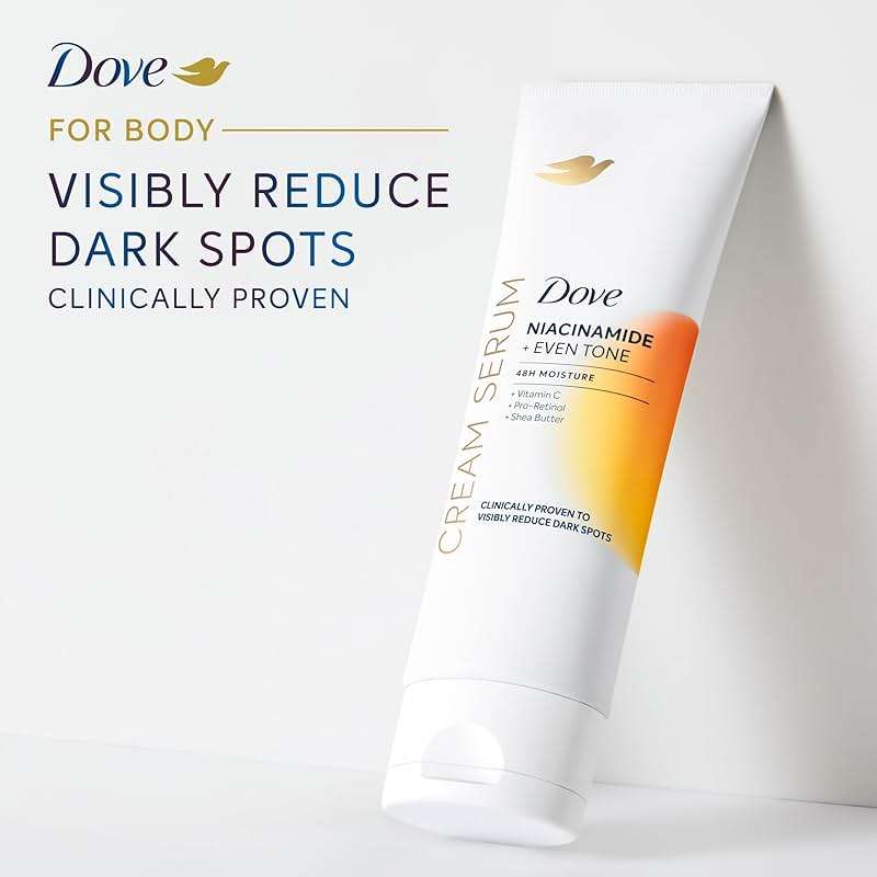Dove Body Cream Serum Niacinamide + Even Tone for Dark Spots and Uneven Tone with Vitamin C, Pro-Retinol and Shea Butter Lotion, 8 oz - Image 6