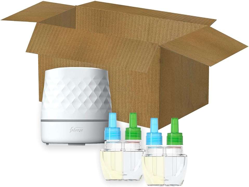 Febreze Plug Scent Booster Starter Kit – Air Freshener, Oil Diffuser, Continuous Scent Device, Includes 2 Gain Refills - Image 12
