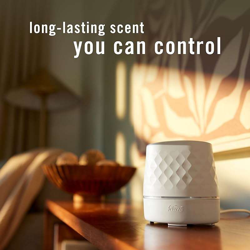 Febreze Plug Scent Booster in White, Continuous Scent Device Oil Diffuser, Compatible with Febreze Air Freshener Plug in Refills - Refills not Included - Image 2
