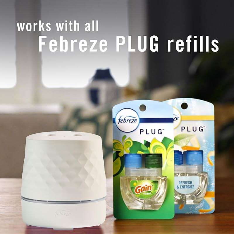 Febreze Plug Scent Booster in White, Continuous Scent Device Oil Diffuser, Compatible with Febreze Air Freshener Plug in Refills - Refills not Included - Image 4