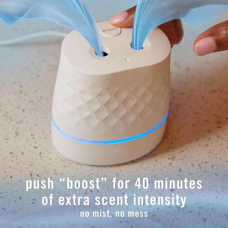 Febreze Plug Scent Booster in White, Continuous Scent Device Oil Diffuser, Compatible with Febreze Air Freshener Plug in Refills - Refills not Included - Image 5