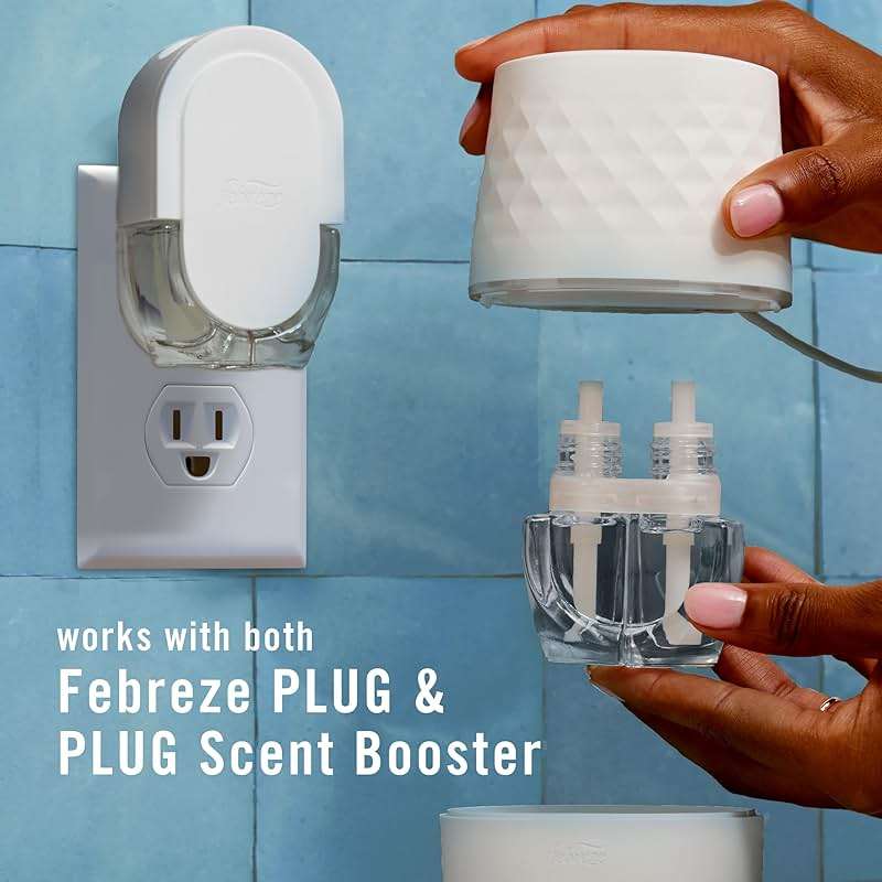 Febreze Plug Scent Booster in White, Continuous Scent Device Oil Diffuser, Compatible with Febreze Air Freshener Plug in Refills - Refills not Included - Image 7