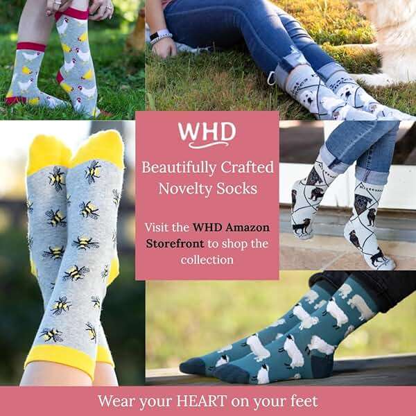 WHD Fluffy Chicken Crew Socks for Women & Men | Farm Animal Lover Socks, Barnyard Fun - Image 4