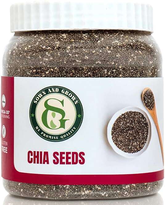 Sown-and-Grown Chia Seeds- 2 lbs, 32Oz | Omega-3, Non-GMO, Keto Friendly, Source of Fiber and Chia Seeds for Weight Management - Image 1