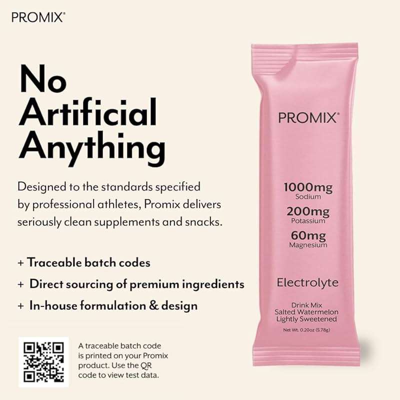 ProMix Nutrition Electrolytes Powder Hydration Packets - Himalayan Pink Salt, Magnesium, Potassium, Vitamin C - Salted Watermelon, Lightly Sweetened - 30 Servings (Pack of 30) - Image 5