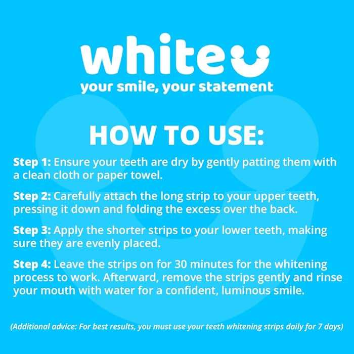 Teeth Whitening Strips for Sensitive Teeth - Peroxide Free No Sensitivity - 14 Strips with Pap+ & Nano Hydroxyapatite - Enamel Safe Whitening in 7 Days - WhiteU - Image 6
