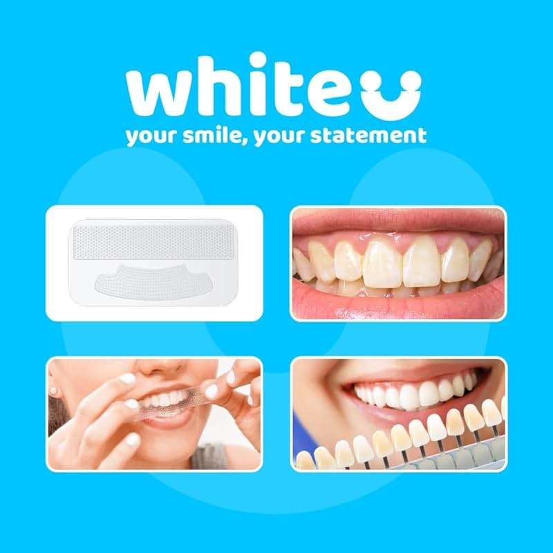 Teeth Whitening Strips for Sensitive Teeth - Peroxide Free No Sensitivity - 14 Strips with Pap+ & Nano Hydroxyapatite - Enamel Safe Whitening in 7 Days - WhiteU - Image 7