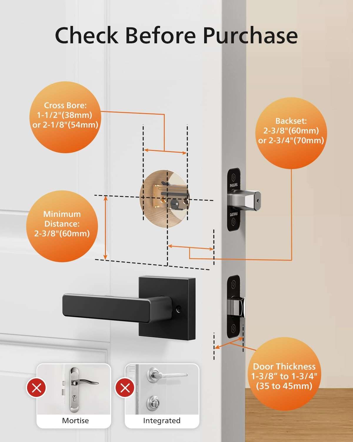 Philips Smart Lock with Handles, Keyless Entry Door Lock Set, Keypad Door Lock with 2 Level Handles, Digital Keypad Deadbolt for Front Door, App Fingerprint PIN Code Unlocking, Auto Locking - Image 8
