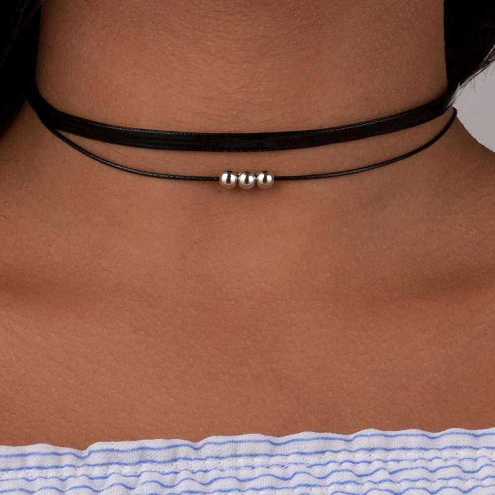 Fesciory Black Necklaces for Women, Adjustable Layered Velvet Leather Lace Collar Necklace, Goth Jewelry Gifts. - Image 2