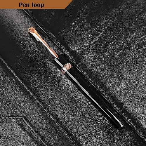 GZRHKJ Genuine Leather Padfolio,Free Engraved Name, Personalized Leather Portfolio, A4 Document Folder Legal Pad Padfolio, Resume Folio for Men & Women - Image 6
