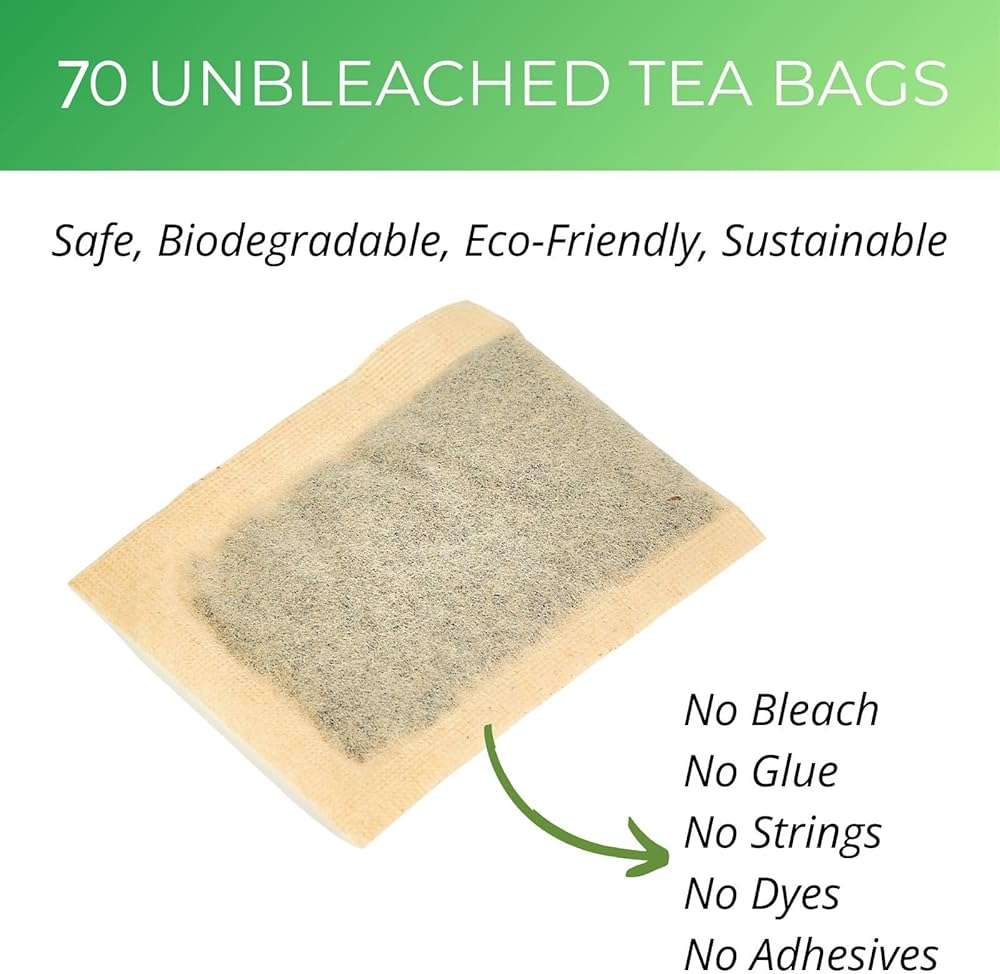 Organic Green Tea Bags| 70 Count VitalForest Unbleached ECO-Conscious Chinese Green Tea Packets| Te Verde Organico Natural Premium Real China Herbal Tea - Image 2