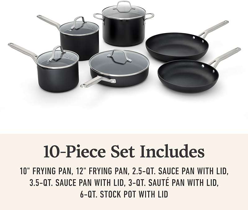 Calphalon® Hard-Anodized Nonstick 10-Piece Cookware Set - Image 6