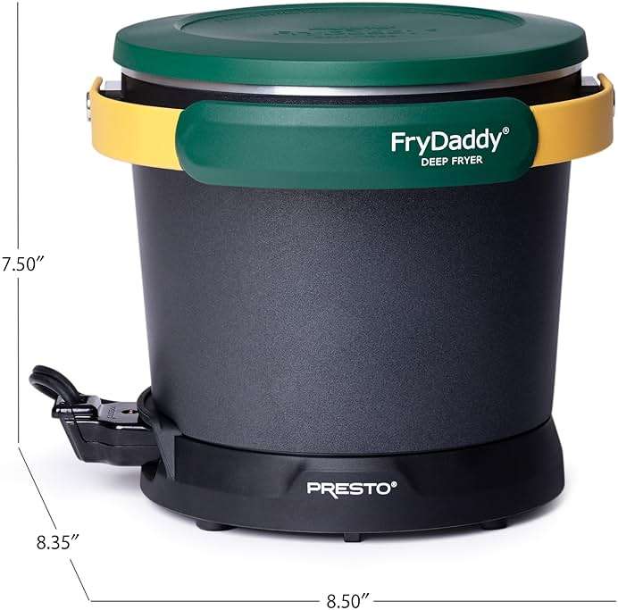 Presto 05427 FryDaddy Electric Deep Fryer, Green/Gold - Image 3