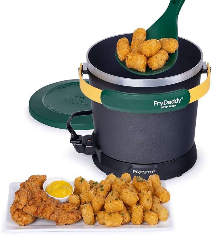 Presto 05427 FryDaddy Electric Deep Fryer, Green/Gold - Image 6