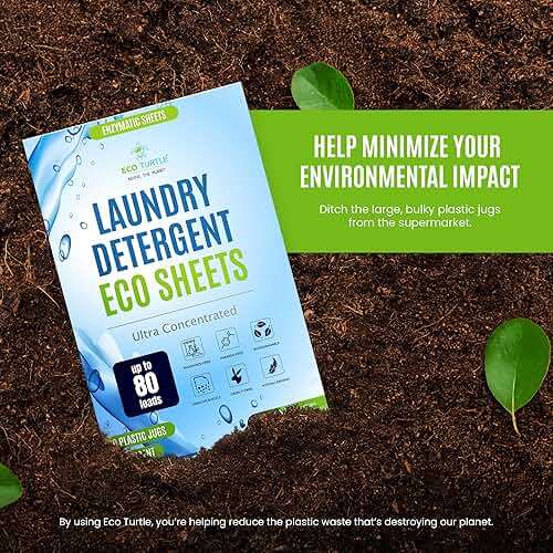 Eco-Friendly 80 Loads Ultra Concentrated Laundry Detergent Sheets Travel Friendly Stain-Fighting Enzymes & Plant Powered, Washer Sheets, Space Saving, for Hot/Cold Cycles, Tackles Tough Stains & Odors - Image 6