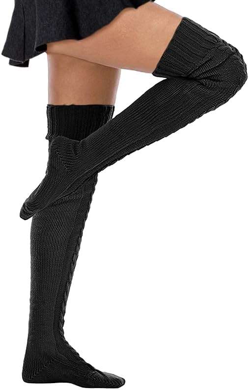 Buauty Women's Cable Knitted Boot Socks Extra Long Thigh High Winter Stockings Over Knee Leg Warmers - Image 2
