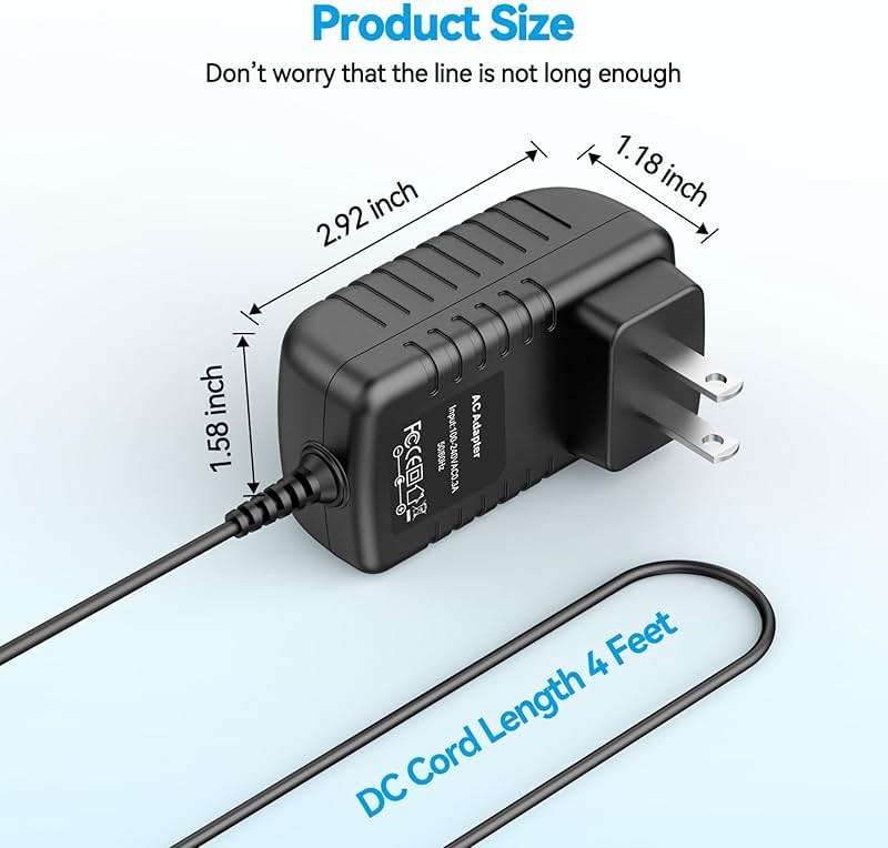 Tomatosd 18V Charger Compatible with Hyperice 2 pro Power for Hypervolt 2 Model 53200 038-00 for Hypervolt Go 55000 001-00 for Hypervolt Go 2 55200 001-00 for Vyper 3/2/go Massage Gun DC Power Cord - Image 3
