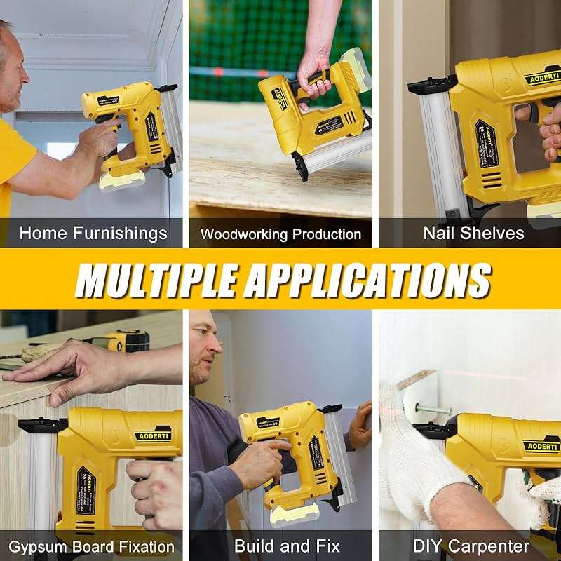 Cordless Nail Gun for DEWALT 20V MAX Battery, 18GA 5/8 to 1-1/4 Inch, 2 in 1 Brad Nailers, Brushless Motor, 2 Mode, Lightweight and Ergonomic for Home Improvement, DIY and Wood Workpieces (Tool Only) - Image 6