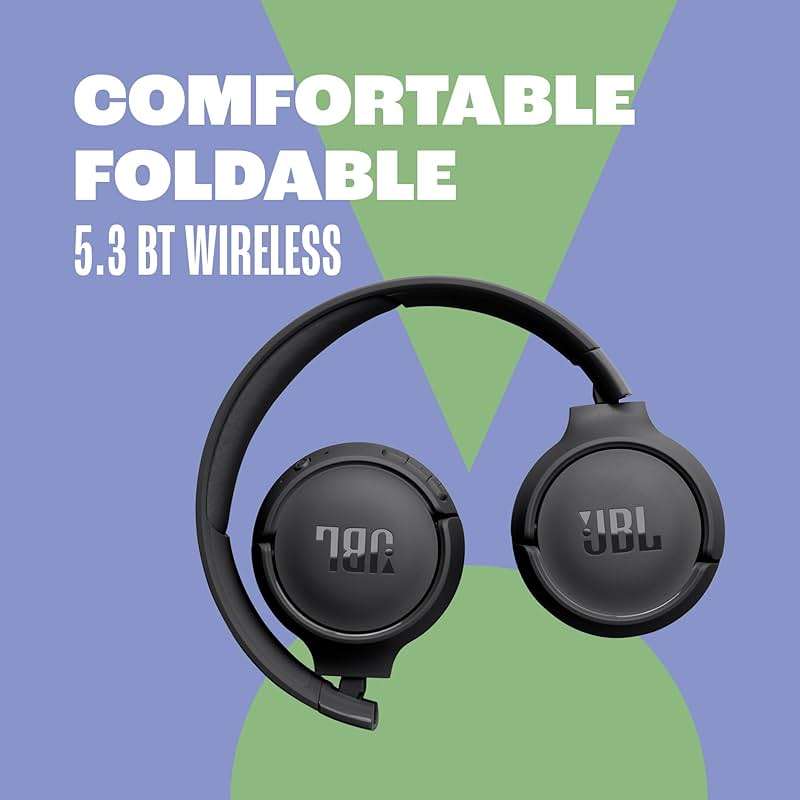 JBL JBLT520BTWHTAM-Z Tune 520BT Wireless on-ear Headphones, White - (Renewed) - Image 5