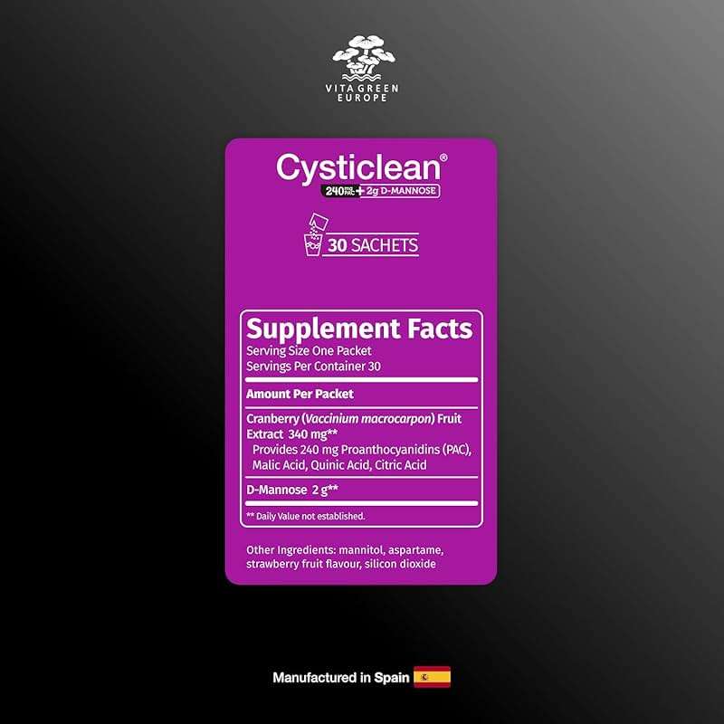 Cysticlean 240mg PAC + D-Mannose 2g - Image 7
