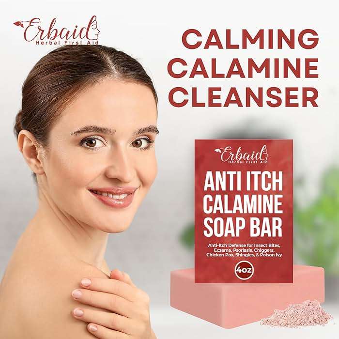 Calamine Soap Bar for Itching – All Natural Instant Itch Relief – Calming Calamine Soap for Itchy Skin, Insect Bite, Eczema, Poison Ivy Rash, Chicken Pox – Pure Raw Anti-Itch Body Wash Made in USA - Image 6