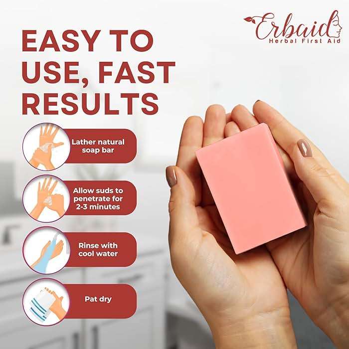 Calamine Soap Bar for Itching – All Natural Instant Itch Relief – Calming Calamine Soap for Itchy Skin, Insect Bite, Eczema, Poison Ivy Rash, Chicken Pox – Pure Raw Anti-Itch Body Wash Made in USA - Image 7