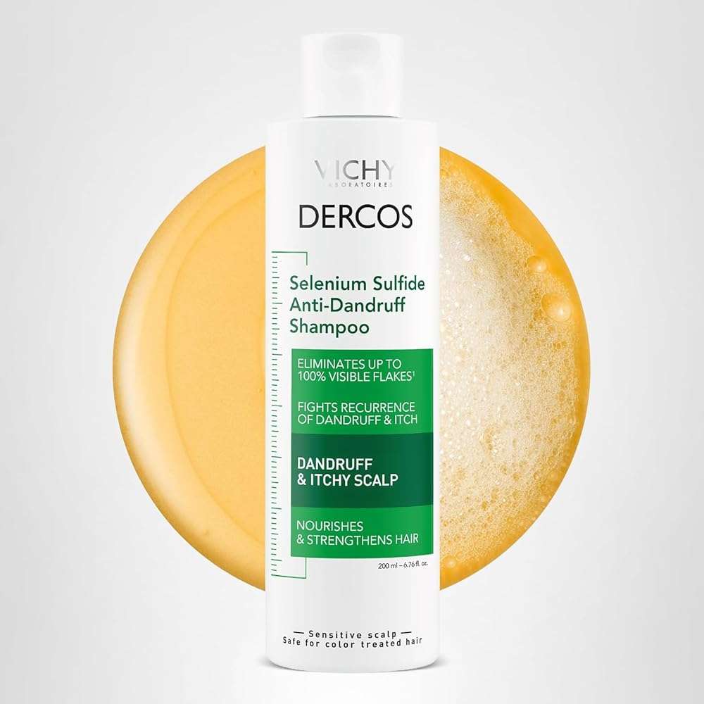 Vichy Dercos Dandruff Shampoo, Antifungal Itchy Scalp Treatment for Men & Women, Clinical Strength Selenium Sulfide, Formulated with Niacinamide & Salicylic Acid, Color Safe, Dermatologist Recommended - Image 12