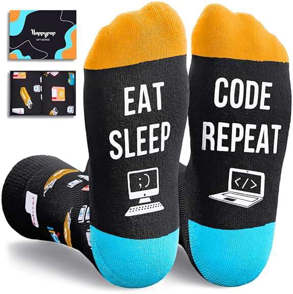 HAPPYPOP Funny Gifts for Women Men - Socks for Cook Baker Coder Cop, Birthday Gift Idea - Image 1