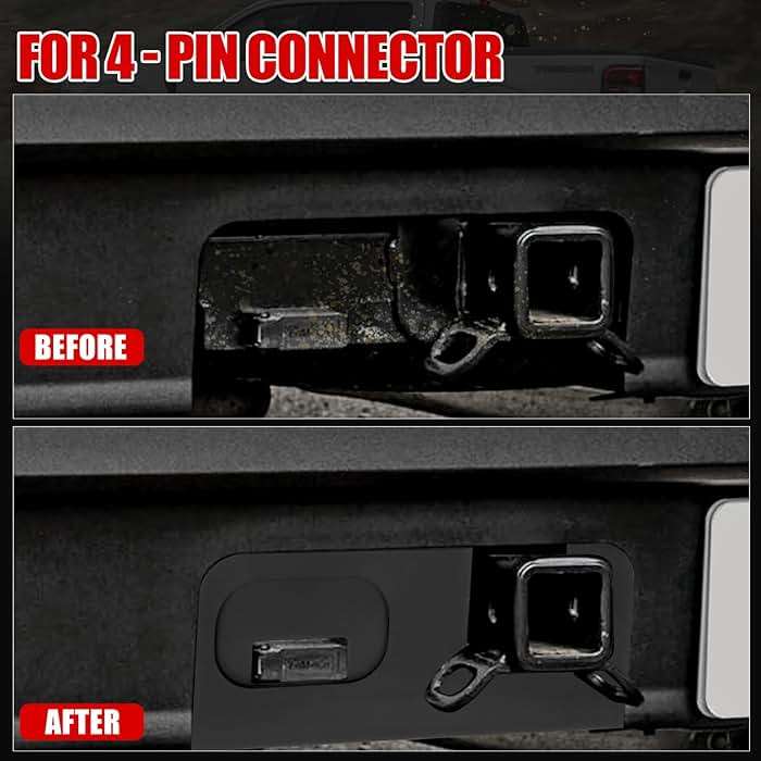 Mabett Rear Bumper Cover Plate for 2026 2022-2025 Ford Maverick Accessories, Hitch Surround Cover Protection for Maverick with 4/7-Pin Connector Hitch (Not for Lobo) - Image 4