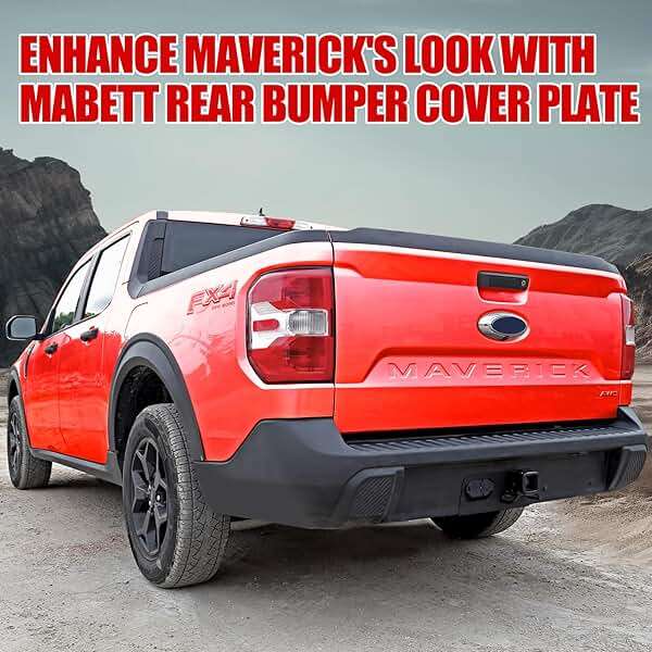 Mabett Rear Bumper Cover Plate for 2026 2022-2025 Ford Maverick Accessories, Hitch Surround Cover Protection for Maverick with 4/7-Pin Connector Hitch (Not for Lobo) - Image 5