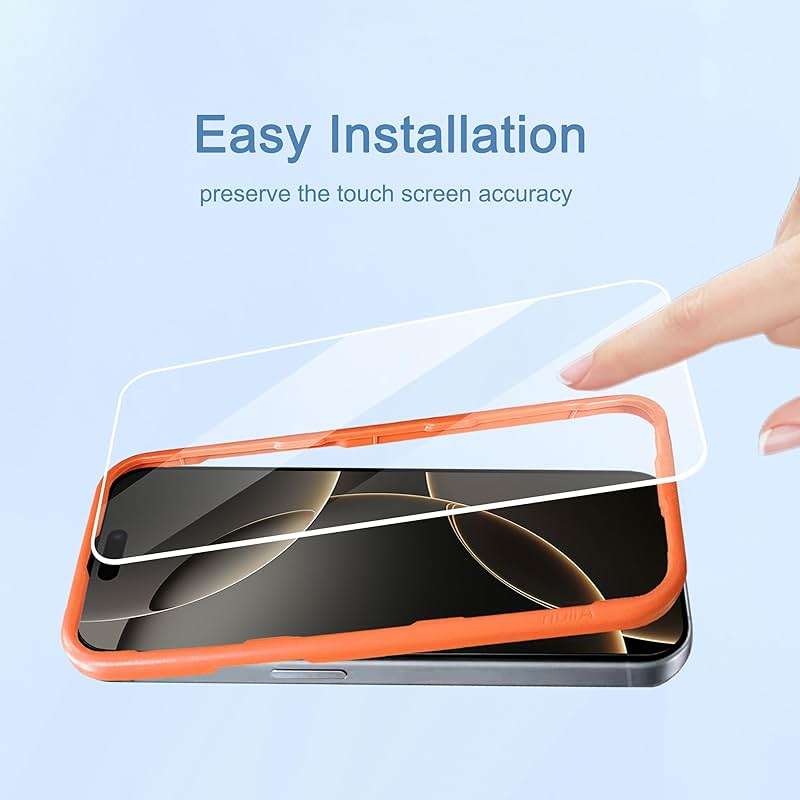 Ailun 3 Pack Screen Protector for iPhone 16 Pro Max [6.9 inch] + 3 Pack Camera Lens Protector with Installation Frame,Case Friendly Tempered Glass Film[9H Hardness][Not for iPhone 16e/16/16 Pro/Plus] - Image 6