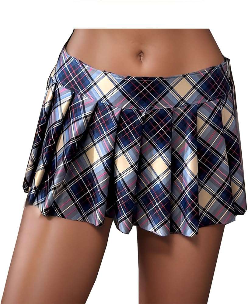 Mini Pleated Skirts for Women Mini Plaid Skirt Schoolgirl Skirt Cheerleader Skirt - Image 1