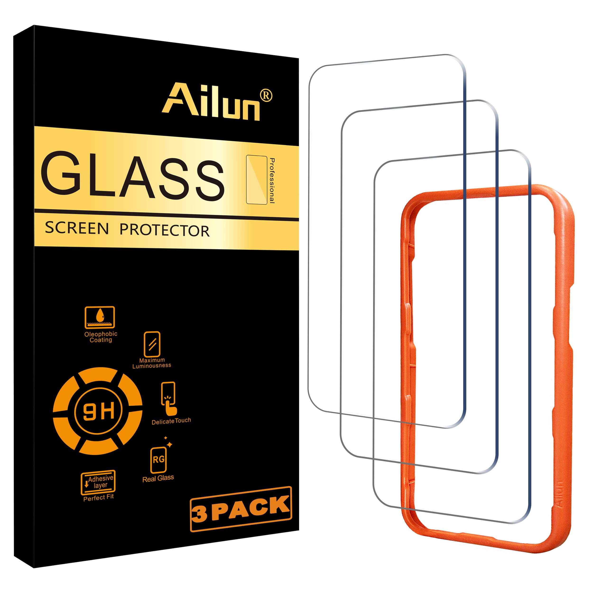Ailun 3 Pack Screen Protector for iPhone 16 Pro Max [6.9 inch] with Installation Frame, Tempered Glass, Sensor Protection, Dynamic Island Compatible, Case Friendly - Image 1