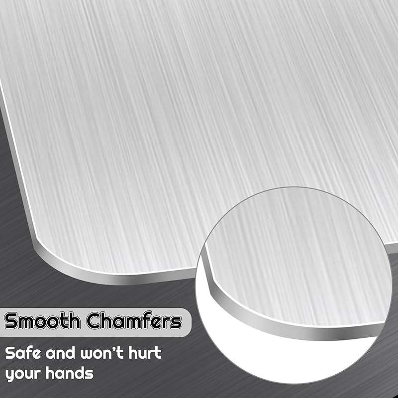 Stainless Steel Cutting Boards for Kitchen - Food Grade, Non-Stick Chopping Board for Meat, Fruit, Vegetables - Dishwasher Safe (12 x 8 in) - Image 6