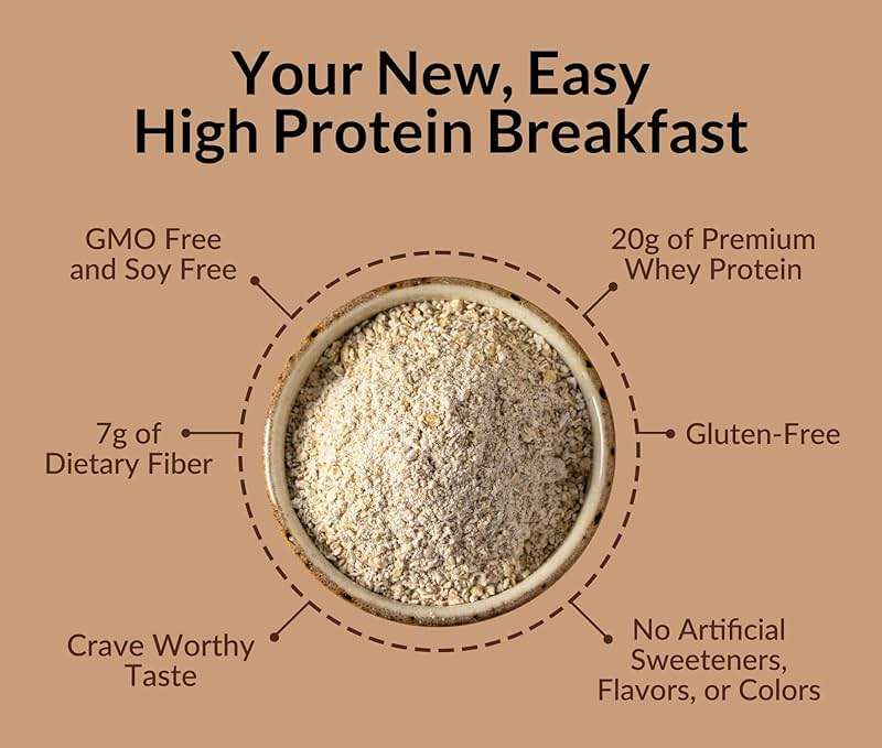 Naked Oats - Double Chocolate Overnight Oats, 20g Grass-Fed Protein, Gluten-Free Oatmeal Instant Breakfast or Shake, High Protein Oatmeal, High Fiber Breakfast Shake, Non GMO, No Soy - 12 Servings - Image 3