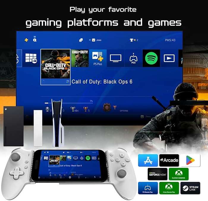 Joso USB C Game Controller for iPhone 15/16/17 & Android Type-C Phones, Hall Effect Joystick Triggers Mobile Gaming Controller with Passthrough Charging for PS Remote Play, COD Mobile, Fortnite, Cloud Gaming - Image 2
