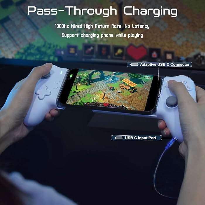 Joso USB C Game Controller for iPhone 15/16/17 & Android Type-C Phones, Hall Effect Joystick Triggers Mobile Gaming Controller with Passthrough Charging for PS Remote Play, COD Mobile, Fortnite, Cloud Gaming - Image 4